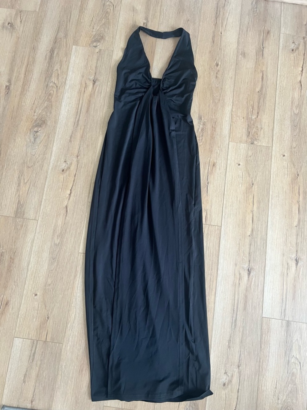 Classic Black Halter Maxi Dress - Elegant Evening Wear